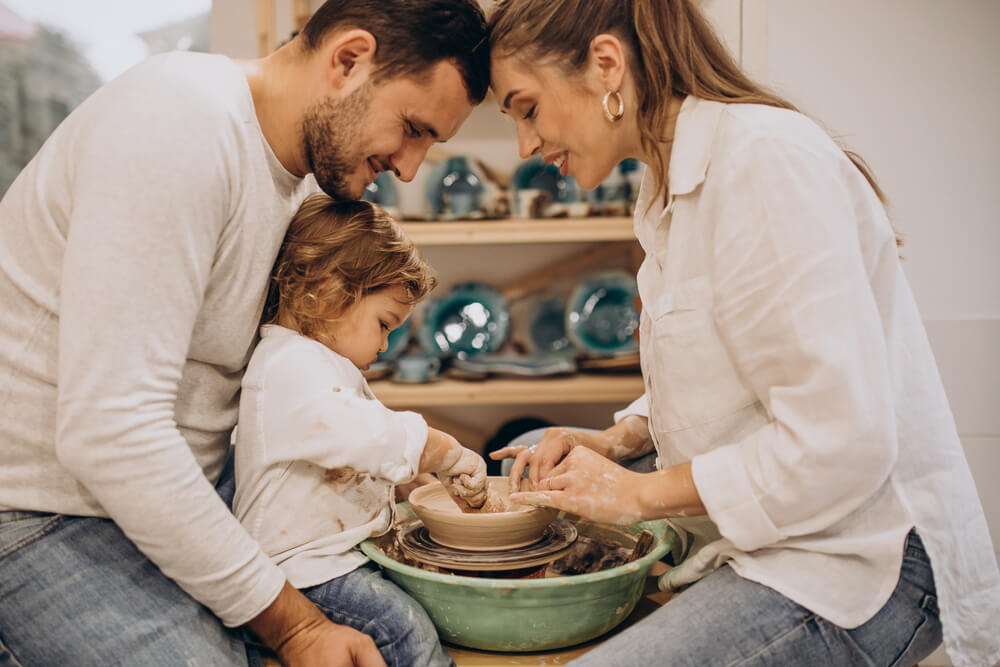 Poterie en famille